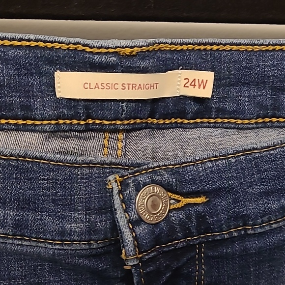 Levi plus size 24 straight leg jeans - Picture 5 of 6